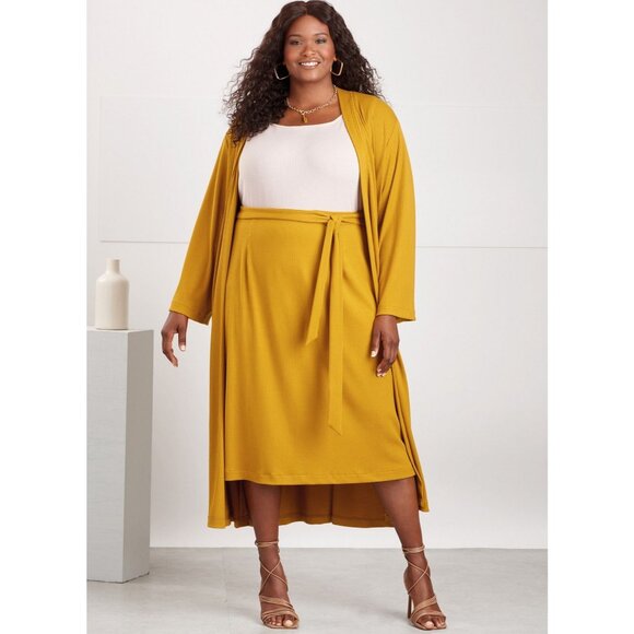 Simplicity Easy-To-Sew Patterns S9717 Knit Top Cardigan Skirt Plus Sz 20W-28W - Picture 3 of 6
